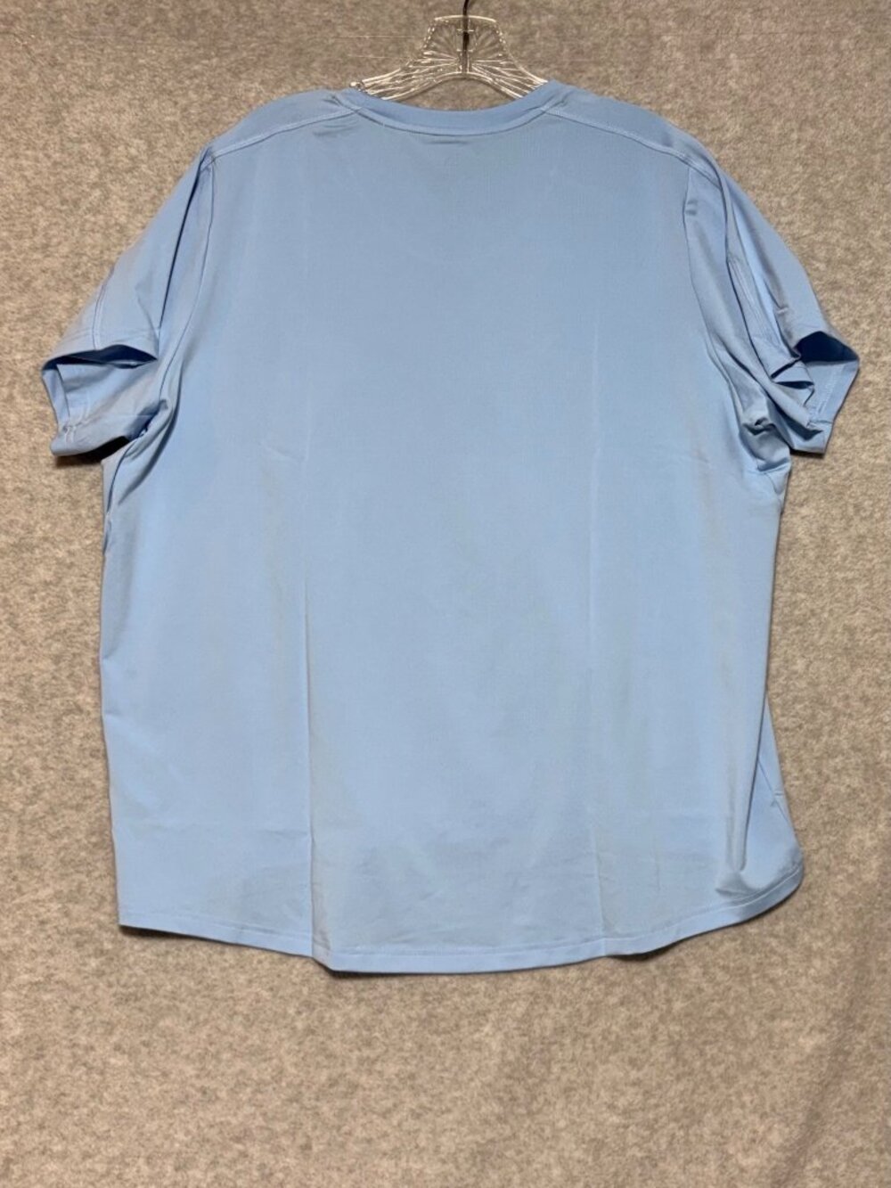 Adidas Womens Shirt 2XL XXL Blue Active Top Short Sleeve Moisture Wicking - Picture 2 of 5